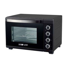Muvip Horno 2000W 48L - Regulador de Temperatura 100Âº-230Âº - Exterior de Acero con Revestimiento - Selector de Tiempo - Puerta