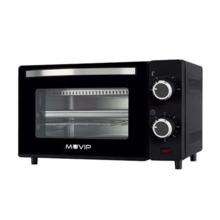 Muvip Horno de Sobremesa 650W 10L - Regulador de Temperatura 100Âº - 230Âº - Puerta de Cristal Templado - Cuerpo de Acero Inoxid