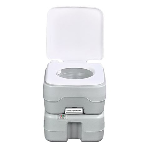 Muvip Inodoro Quimico Portatil 20 Litros con Nivel - Color Blanco (1)