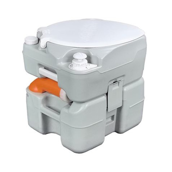 Muvip Inodoro Quimico Portatil 20 Litros Diagonal con Nivel - Color Blanco (2)