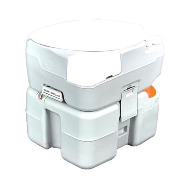 Muvip Inodoro Quimico Portatil 20 Litros Diagonal con Nivel - Color Blanco (3)