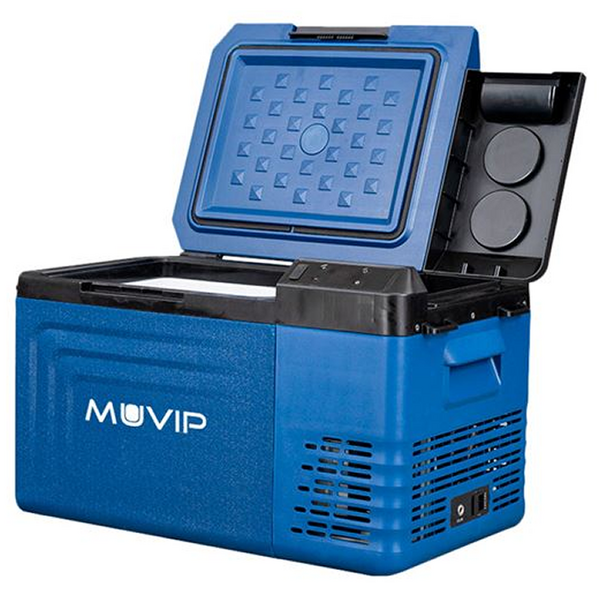 Muvip Nevera Compresor Portatil Blue 19 Litros - Temperatura entre -20º/+20º - Asas de transporte - Compresor silencioso - Color