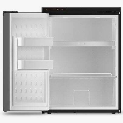 Muvip Nevera Fija con Compresor LG 65L - Conexion 12/24/220V - Consumo 60W - Proteccion Bateria Vehiculo - Luz LED Interior - Temperatura Regulable - Dos Zonas de Frio - Control desde APP - Color Gris