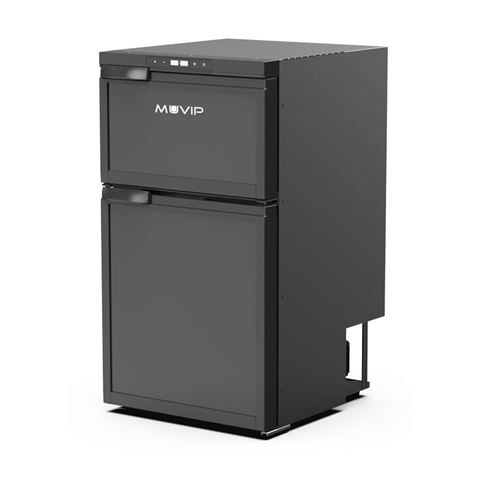 Muvip Nevera Fija con Congelador 80W - 90L de Capacidad Total - Compresor LG 12V - Control de Temperatura Individual - Color Neg