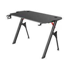 Muvip PRO1400 Mesa Gaming Fibra de Carbono con Luz RGB - Solida - Gran Superficie - Portavasos - Gancho para Auriculares - Medid