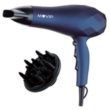 Muvip Secador de Pelo 2200W - 2 Velocidades - 3 Temperaturas de Secado - Gran Difusor de Aire - Color Azul