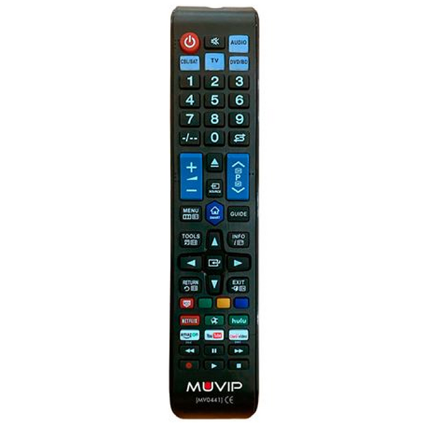 Muvip Serie Large Mando a Distancia Universal Smart TV - Combina 4 Aparatos en1 TV, DVD, Blu-Ray, Satelite