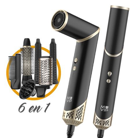 Muvip Ultimate Experience Profesional 6 en 1 Herramienta de Secado y Peinado - 1500W - Accesorios para Rizar, Cepillar y Alisar