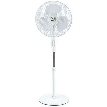 Muvip Ventilador de Pie - 40cm - 45w - Base Reforzada - 3 Velocidad - Color Blanco