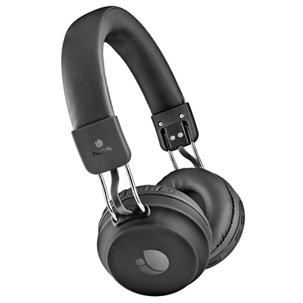 NGS Artica Chill Black Auriculares Bluetooth 5.0 con Microfono - Diadema Ajustable - Almohadillas Acolchadas - Plegables - Autonomia hasta 25h - Manos Libres