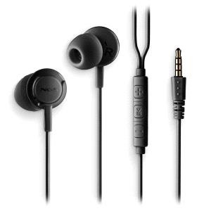 NGS CROSS DRIFT Auriculares Intraurales con Microfono - Jack 3.5mm - Boton Multifuncion - Color Negro