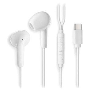 NGS CROSS GLIDE Auriculares Intraurales con Microfono - USB-C - Boton Multifuncion - Color Blanco