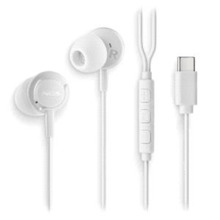 NGS CROSS STEP Auriculares Intraurales con Microfono - USB-C - Boton Multifuncion - Color Blanco