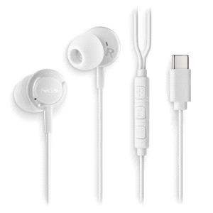 NGS CROSS STEP Auriculares Intraurales con Microfono - USB-C - Boton Multifuncion - Color Blanco