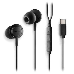 NGS CROSS STEP Auriculares Intraurales con Microfono - USB-C - Boton Multifuncion - Color Negro