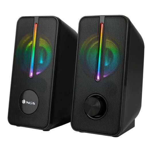 NGS Gaming GSX-150 Altavoces USB 2.0 12W - Iluminacion LED RGB - Conexion Jack 3.5mm - Controles en Altavoz