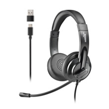 NGS VOX605-C Auriculares USB-C con Microfono - Microfono Regulable y Flexible - Almohadillas y Diadema Acolchadas - Diadema Ajus