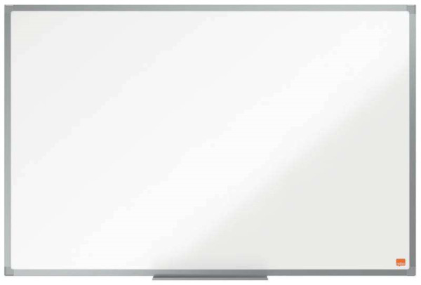 Nobo Essence Pizarra Magnetica de Acero Vitrificado 900x600mm - Montaje en Esquinas - Marco de Aluminio Anodizado - Bandeja para