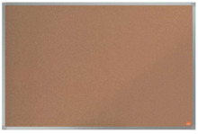 Nobo Essence Tablero de Anuncios de Corcho 900x600mm - Montaje en Esquinas - Superficie de Corcho - Marco de Aluminio Anodizado