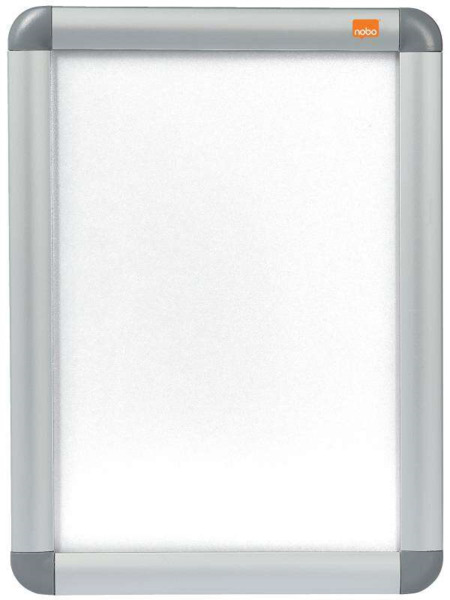 Nobo Marco Publicitario Tamaño A4 con Proteccion de PVC Antirreflectante y Resistente a la Intemperie - Marco de Aluminio Elega
