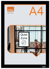 Nobo Pack de 2 Marcos Autoadhesivos Magneticos en Formato A4 - Colocacion en Vertical u Horizontal - Marco de Color Negro