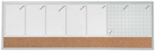 Nobo Planificador Semanal de Pizarra Magnetica PequeÃ±a 585x190mm - Tira de Corcho - Almohadillas Adhesivas e Imanes para Montaj