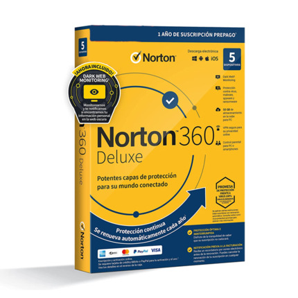 Norton 360 Deluxe 50Gb Antivirus - 1 Usuario - 5 Dispositivos - 1 Año