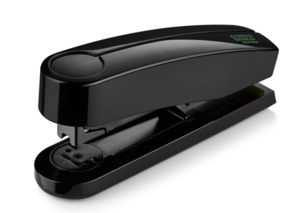 Novus B4 re+new Grapadora de Sobremesa - Fabricada con Plastico Reciclado - Hasta 40 Hojas - Grapado Abierto, Cerrado y Clavado - Incluye 200 Grapas