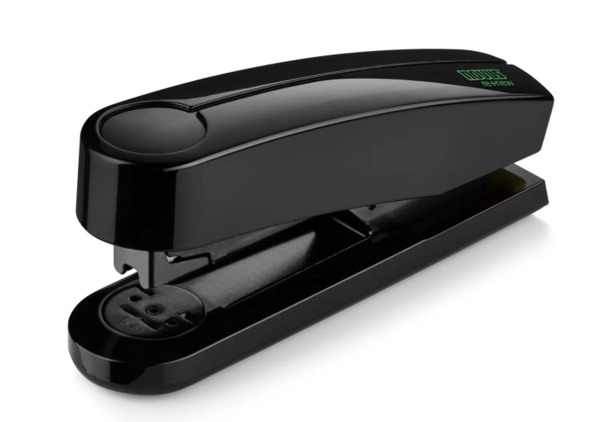 Novus B4 re+new Grapadora de Sobremesa - Fabricada con Plastico Reciclado - Hasta 40 Hojas - Grapado Abierto, Cerrado y Clavado