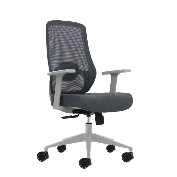 Oqonos Cherg 003 Silla de Oficina Ergonomica con Soporte Lumbar Ajustable en Altura y Profundidad, Respaldo de Malla Transpirabl