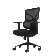 Oqonos Cherg 012 Silla de Oficina Ergonomica con Respaldo y Asiento de Malla Elastica, Reposabrazos 4D, Asiento Deslizable Ergon