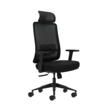 Oqonos Cherg 016 Silla de Oficina Ergonomica con Reposacabezas Cervical Ajustable, Tejido Impermeable, Mecanismo Autobalanceado,