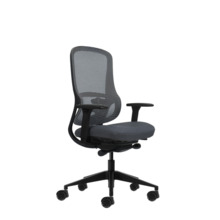 Oqonos Cherg 020 Silla de Oficina Ergonomica con Mecanismo Autobalanceado, Reposabrazos 4D, Asiento Deslizable y Ruedas de Silic