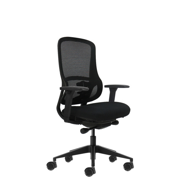 Oqonos Cherg 021 Silla de Oficina Ergonomica con Mecanismo Autobalanceado, Reposabrazos 4D, Asiento Deslizable y Ruedas de Silic