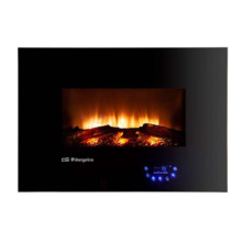 Orbegozo 8000 Chimenea Electrica Efecto Fuego Real - Potencia 1800W - Panel de Control Tactil - 5 Niveles de Intensidad de Llama