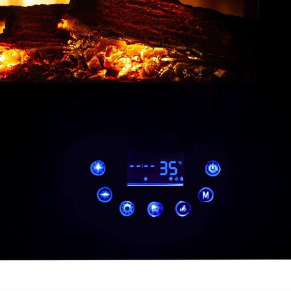 Orbegozo 8000 Chimenea Electrica Efecto Fuego Real - Potencia 1800W - Panel de Control Tactil - 5 Niveles de Intensidad de Llama (4)