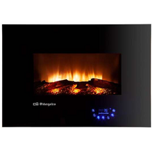Orbegozo 8000 Chimenea Electrica Efecto Fuego Real - Potencia 1800W - Panel de Control Tactil - 5 Niveles de Intensidad de Llama