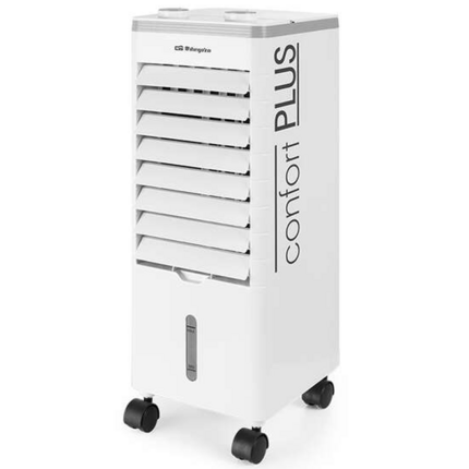 Orbegozo AIR 35 Climatizador 3 en 1 Purifica y Refresca el Aire - Potente y Silencioso - Deposito de 3L - 3 Velocidades - Lamas Orientables - Ruedas Pivotantes