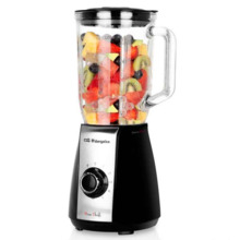 Orbegozo BV 6575 Batidora de Vaso Acero Inoxidable - Potente Motor 600W - Jarra de Cristal 15L - Cuchillas de Titanio - 5 Veloci
