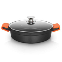 Orbegozo CDB 1028 Cacerola Baja de Aluminio Fundido - Versatilidad y Seguridad en la Cocina - Antiadherente Libre de Pfoa - Apta