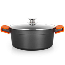 Orbegozo CDH 3028 - Cacerola de Aluminio Fundido - Cocina con Seguridad y Versatilidad - Antiadherente y Apta para Todo Tipo de
