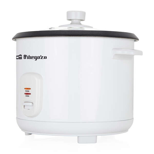Orbegozo CO 3031 Cocedor de Arroz - Cocina Arroz sin Pegarse - Capacidad 1.8L - Vaporera Incluida - Apagado Automatico - Durabil