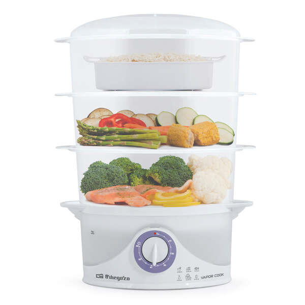 Orbegozo CO 4015 Vaporera Multifuncional - Cocina Saludable y Completa en un Solo Equipo - Temporizador de 60 Minutos - Capacida