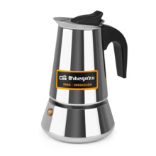 Orbegozo KFI 460 Cafetera de Acero Inoxidable Resistente y Versatil - Capacidad para 4 Tazas - Apta para Todo Tipo de Fuegos - A