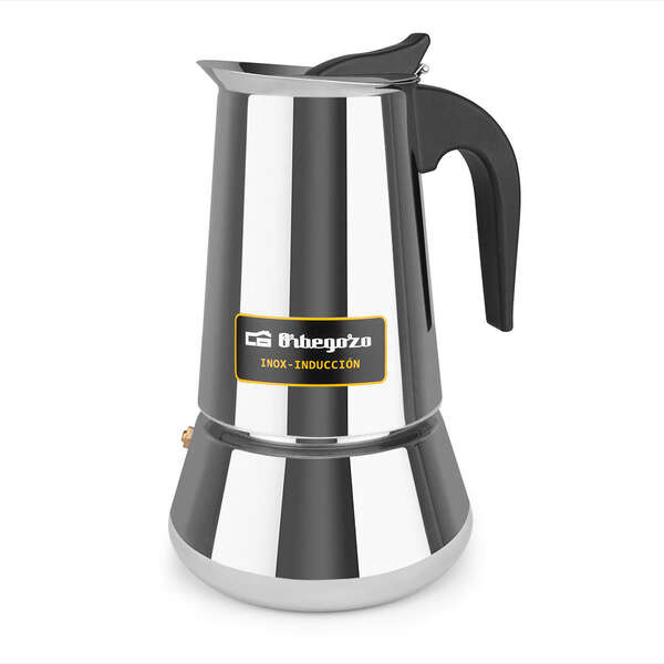 Orbegozo KFI 960 Cafetera de 9 Tazas para Disfrutar en Familia - Maximo Aroma en Cualquier Tipo de Fuego - Asa Ergonomica y Faci