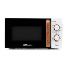Orbegozo MIG 2142 Microondas con Grill - Capacidad 20L - Potencia 700W - Grill 900W - 5 Niveles de Potencia - Temporizador 30min