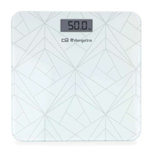 Orbegozo PB 2218 Bascula Electronica de BaÃ±o - Precision y DiseÃ±o Elegante para tu Salud y Bienestar - Pantalla LCD con Luz -
