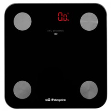 Orbegozo PB 3000 Bascula Electronica de BaÃ±o - DiseÃ±o de Cristal - Pantalla LED - Activacion Tactil - Capacidad 180kg - Indica