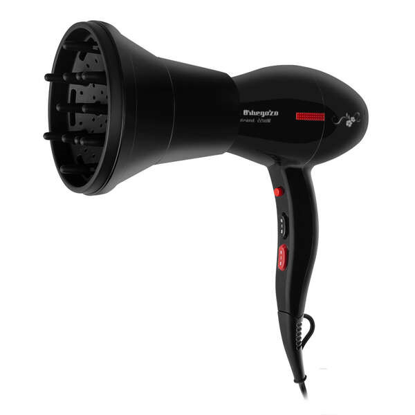 Orbegozo SE 2205 Secador Profesional - Potente Motor AC - Golpe de Aire Frio - 2 Concentradores y Difusor - Proteccion contra So