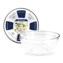 Orbegozo Serie BOL Set de 3 Boles de Vidrio Ultrarresistente Versatiles y Duraderos para Cocinar y Servir Capacidad de 1.4L Apto